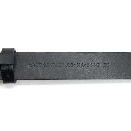 Dior size75 20mm Saddle Belt Calfskin Black