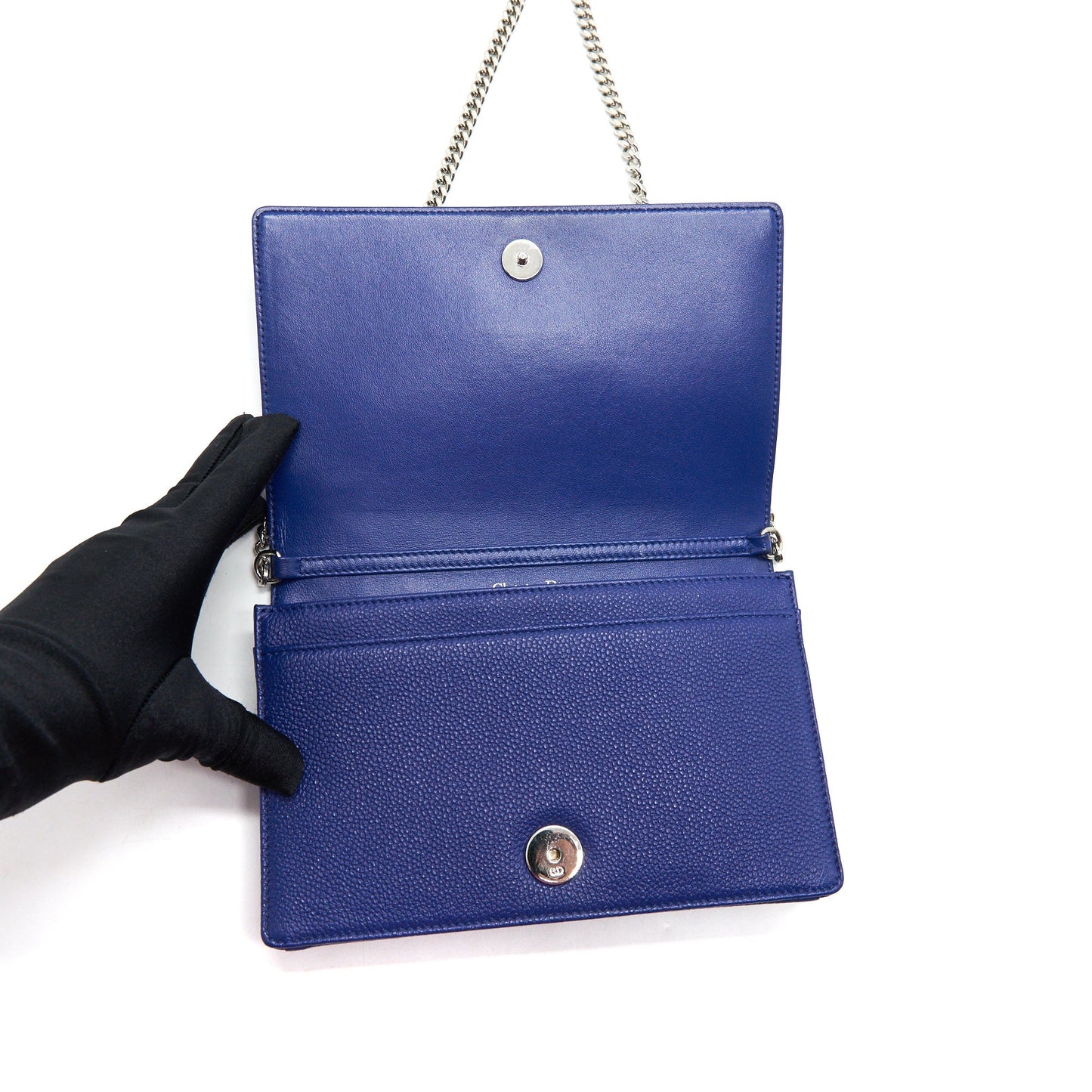 Dior Diorama Wallet on Chain Blue with