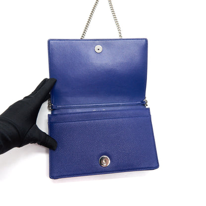 Dior Diorama Wallet on Chain Blue with