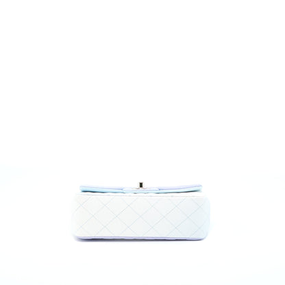 Chanel 21K Mini Rectangular Flap Bag Lambskin Multicolour OmbrÃ© Iridescent SHW (Microchip)