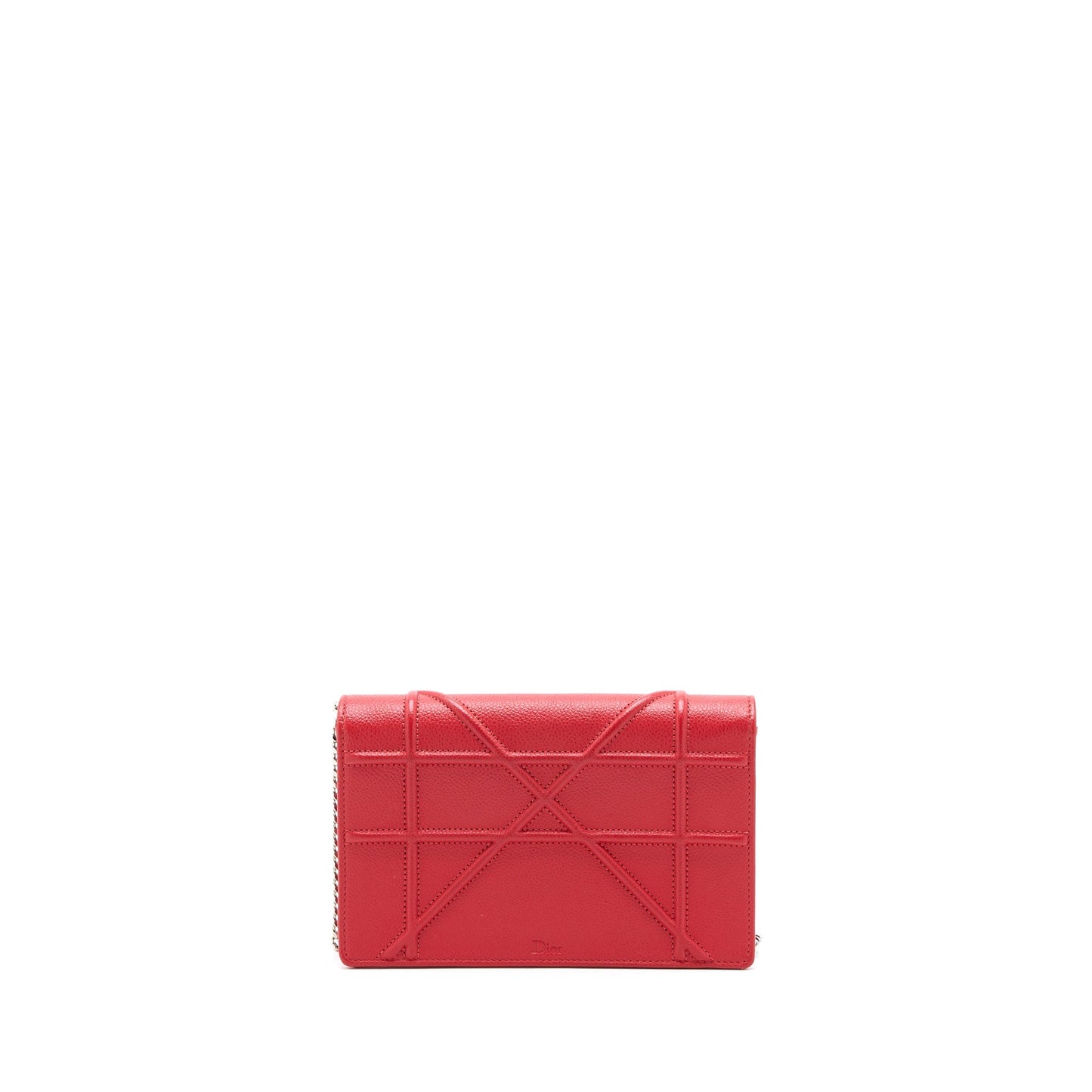 Dior Diorama Wallet On Chain Calfskin Red