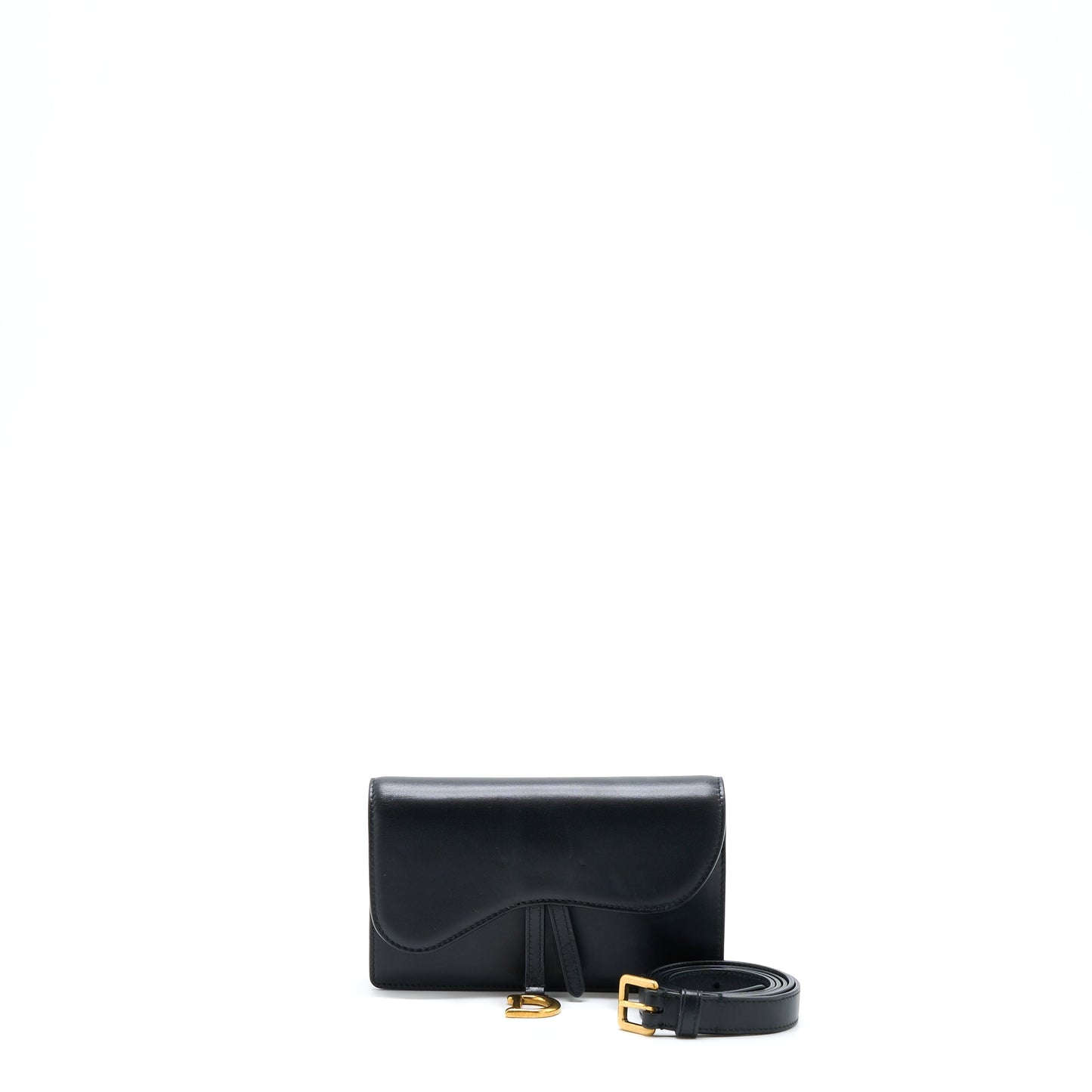Dior Mini Saddle Belt Purse Calfskin Black
