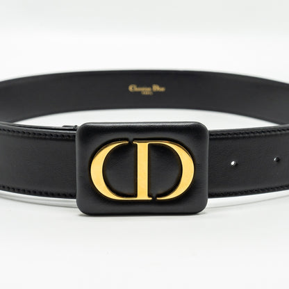 Dior size 80 30 Montaigne belt leather belt black