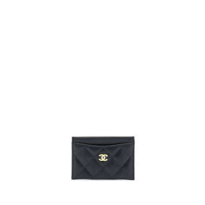 Chanel Class Quilted Card Holder Caviar Black GHW