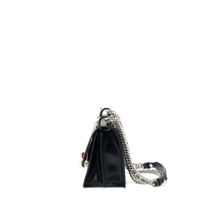 Fendi Kan I Calfskin Black With An Extra Purse Charm