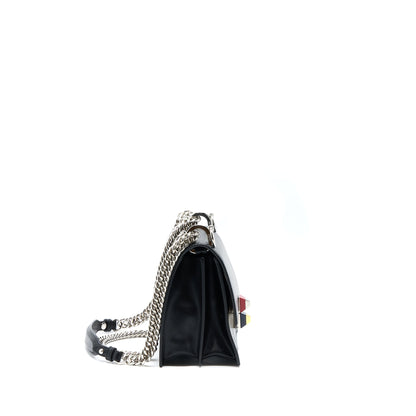 Fendi Kan I Calfskin Black With An Extra Purse Charm