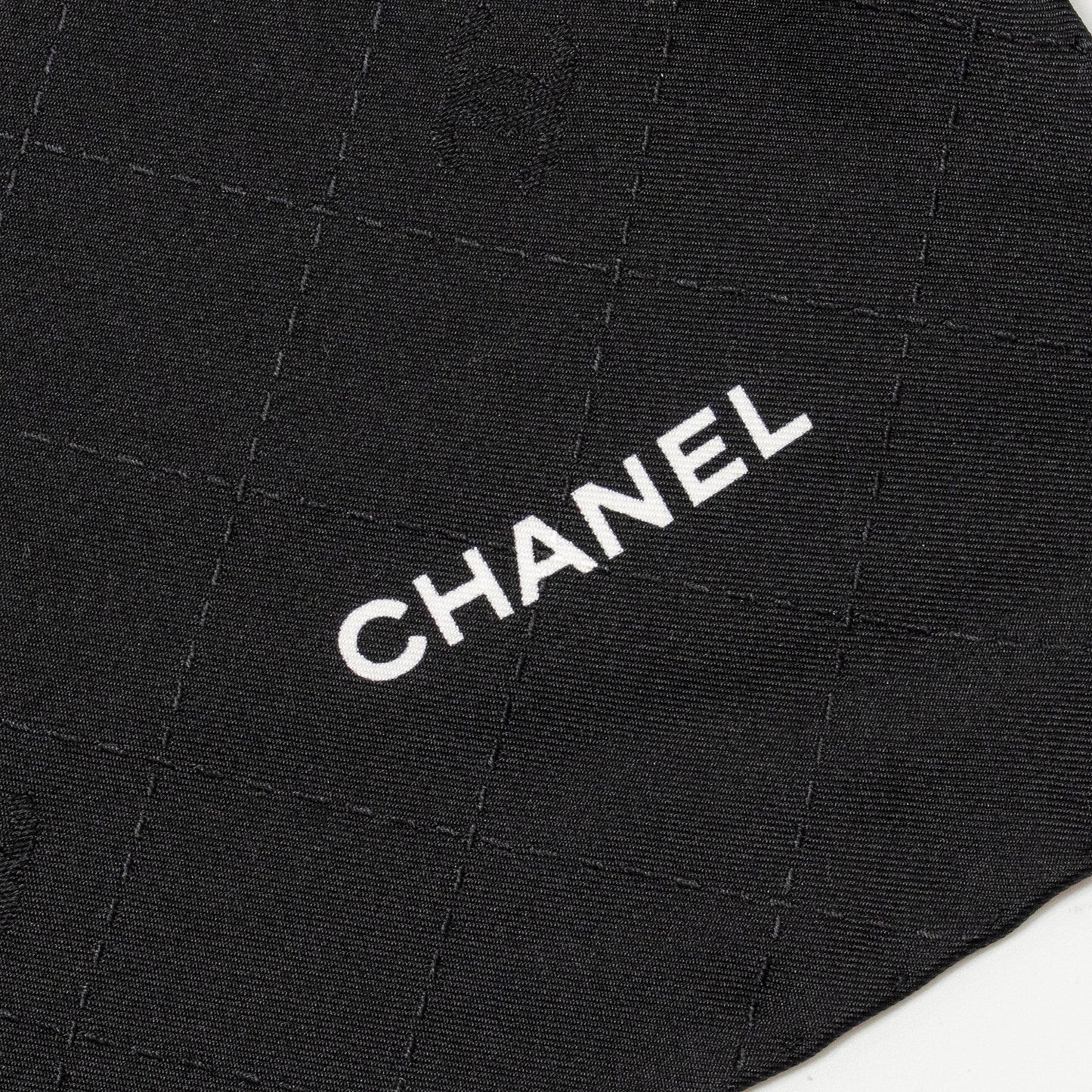Chanel 90cm Cocoâs Apartment Interlocking CC Logo Silk Scarf Black/Multicolour