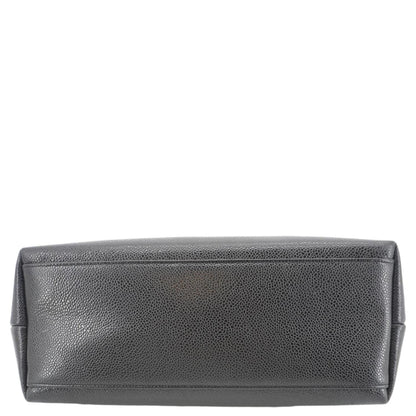 CHANEL Vintage Timeless CC Caviar Leather Chain Shoulder Strap Black