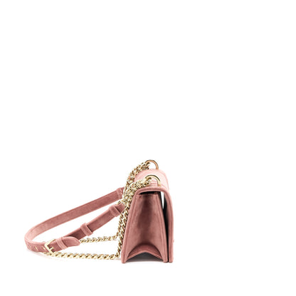 Dior Small Diorama Velvet Dark Pink