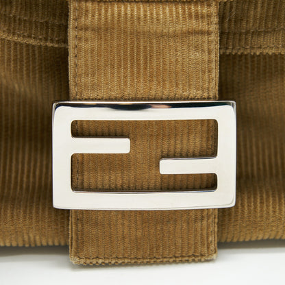 Fendi Vintage Nylon Baguette Bag Light Brown SHW