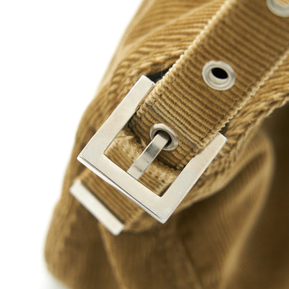 Fendi Vintage Nylon Baguette Bag Light Brown SHW