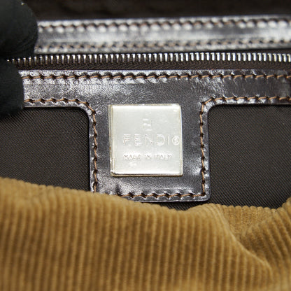 Fendi Vintage Nylon Baguette Bag Light Brown SHW