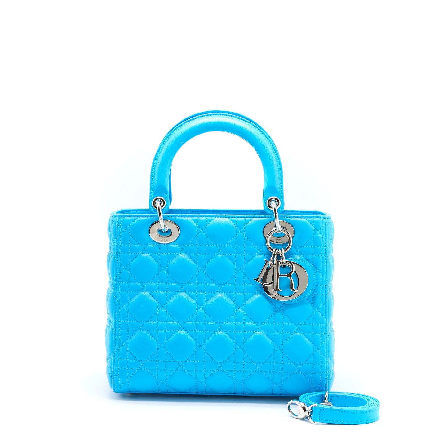 Dior Medium Lady Dior Lambskin Light Blue