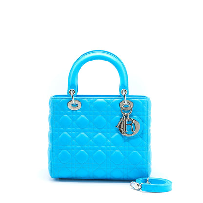 Dior Medium Lady Dior Lambskin Light Blue