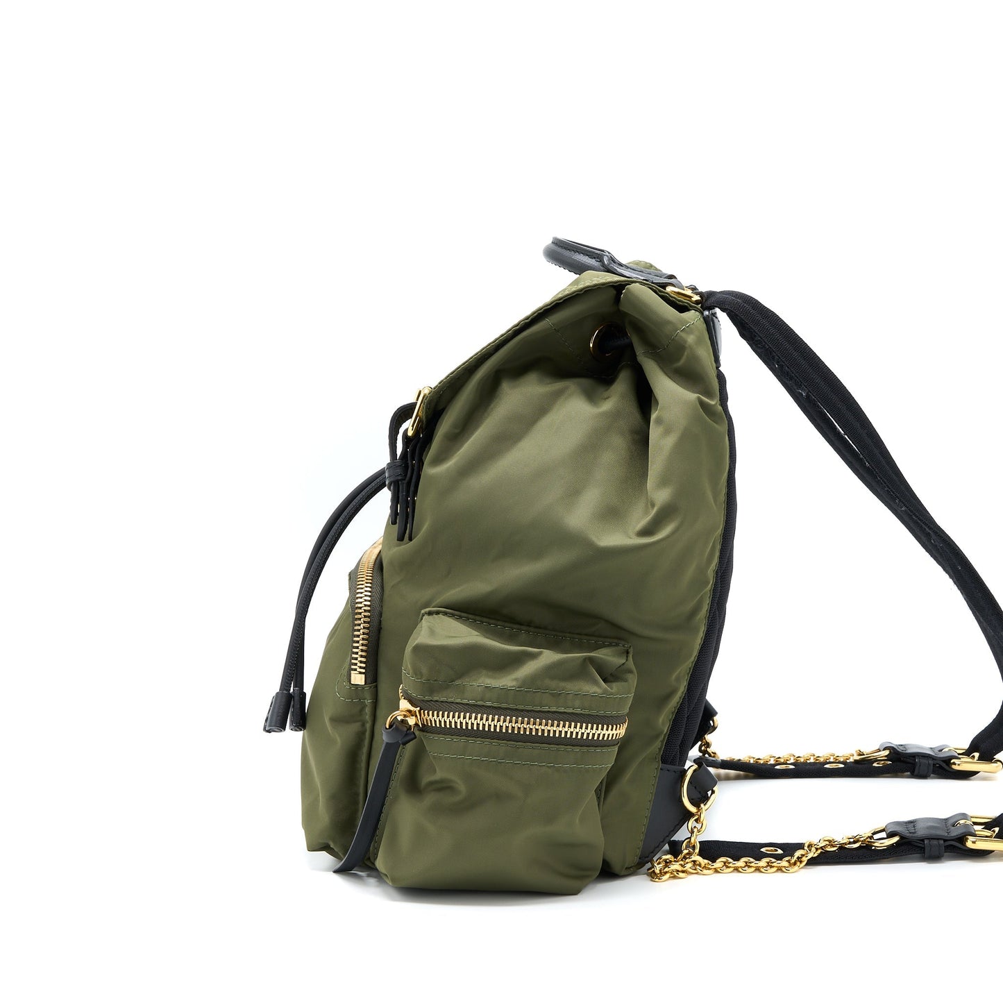 Burberry Medium Rucksack Backpack Nylon Olive Green