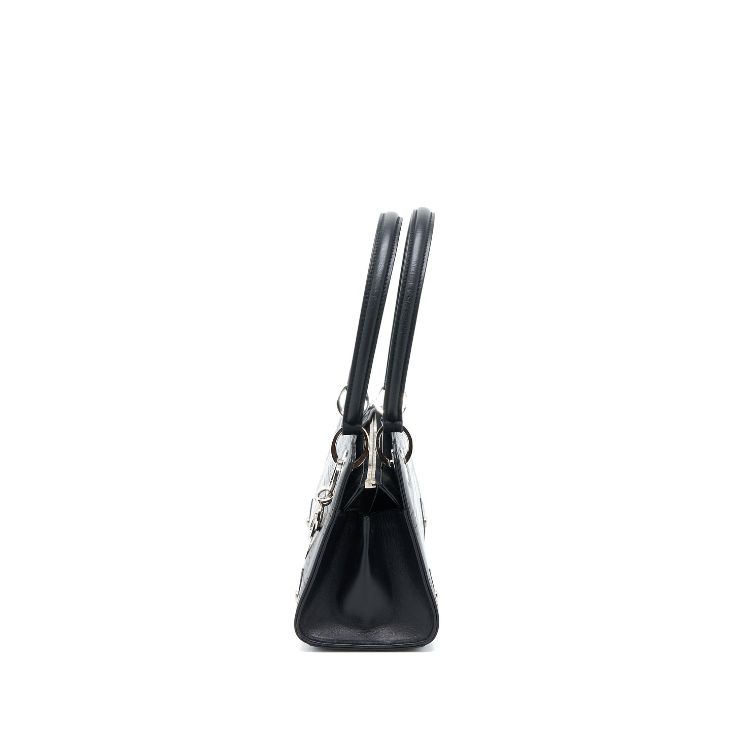 Dior Vintage Lady Dior Long Cuir Purse Calfskin Black