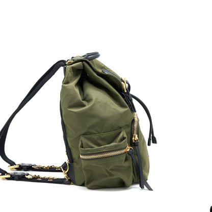 Burberry Medium Rucksack Backpack Nylon Olive Green