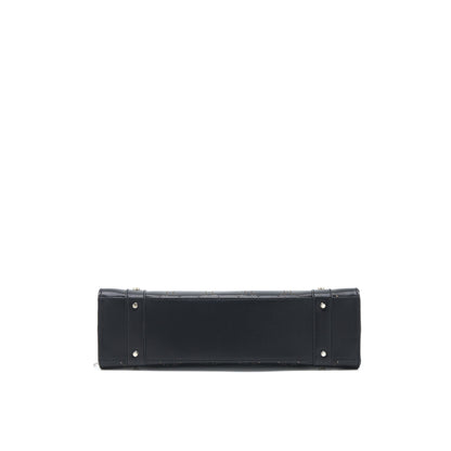 Dior Vintage Lady Dior Long Cuir Purse Calfskin Black