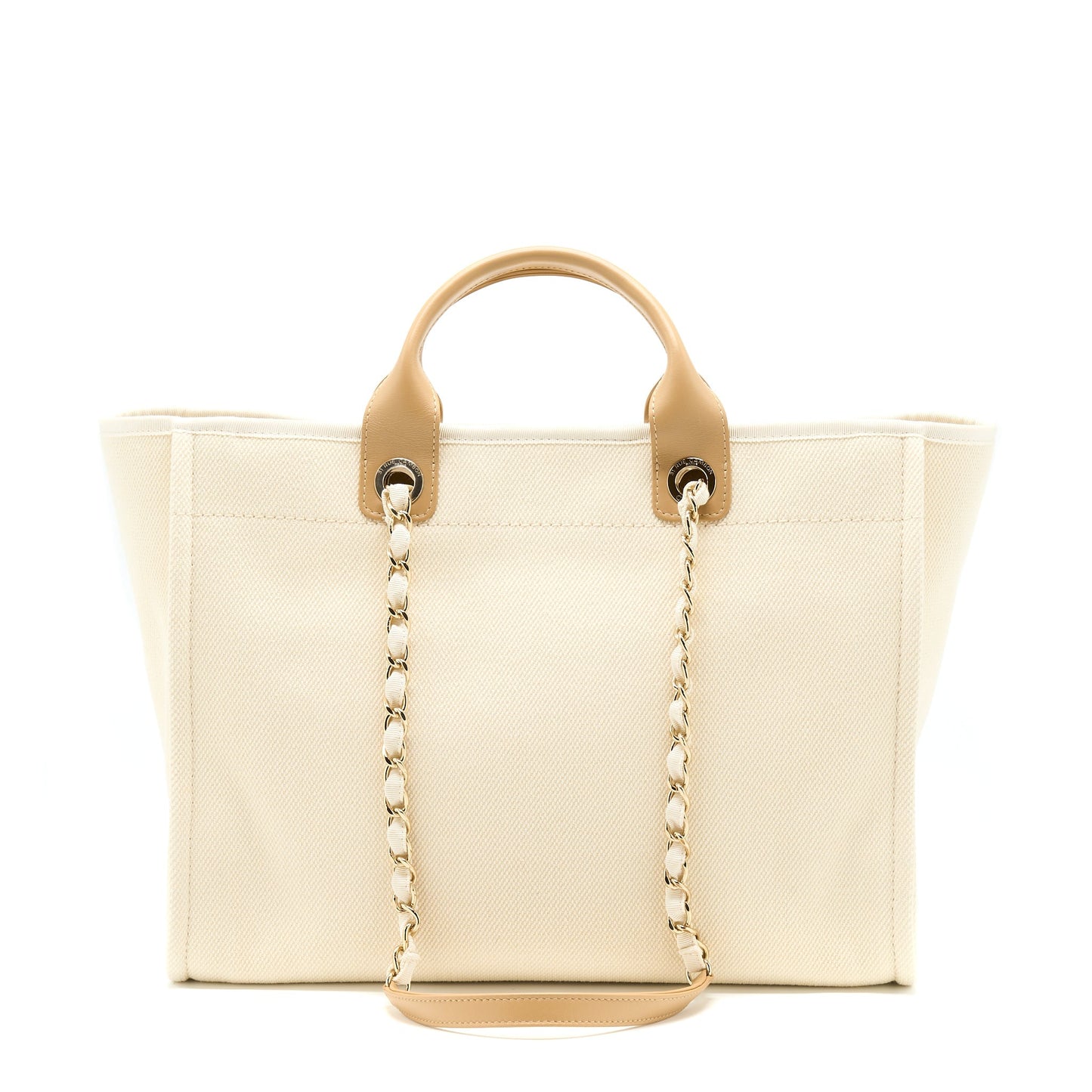 Chanel Deauville Pearl Tote Canvas GHW