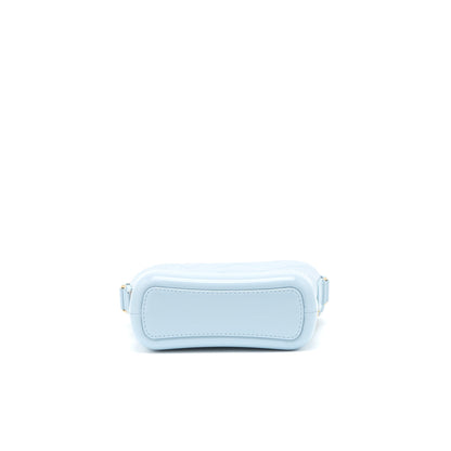 Chanel Small Gabrielle Hobo Bag Lambskin Light Blue Multicolour Hardware