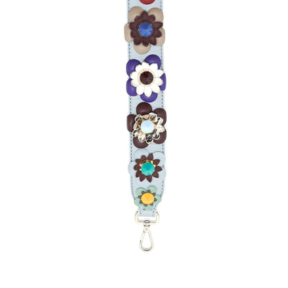 FENDI Strap You Floral Shoulder Strap Calf Leather Multicolored