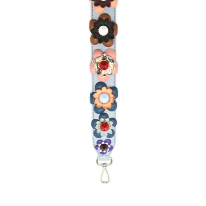 FENDI Strap You Floral Shoulder Strap Calf Leather Multicolored
