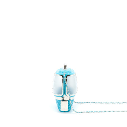 Chanel 19K Ski Gondola Evening Bag Light Blue SHW