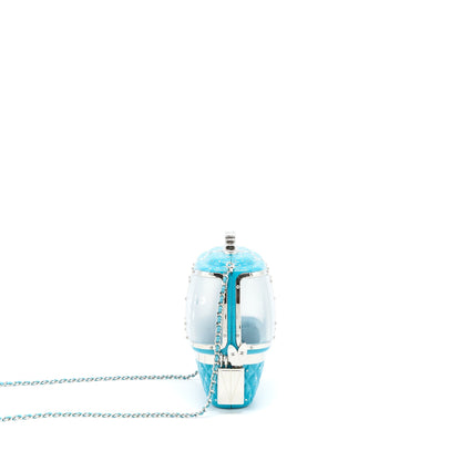 Chanel 19K Ski Gondola Evening Bag Light Blue SHW