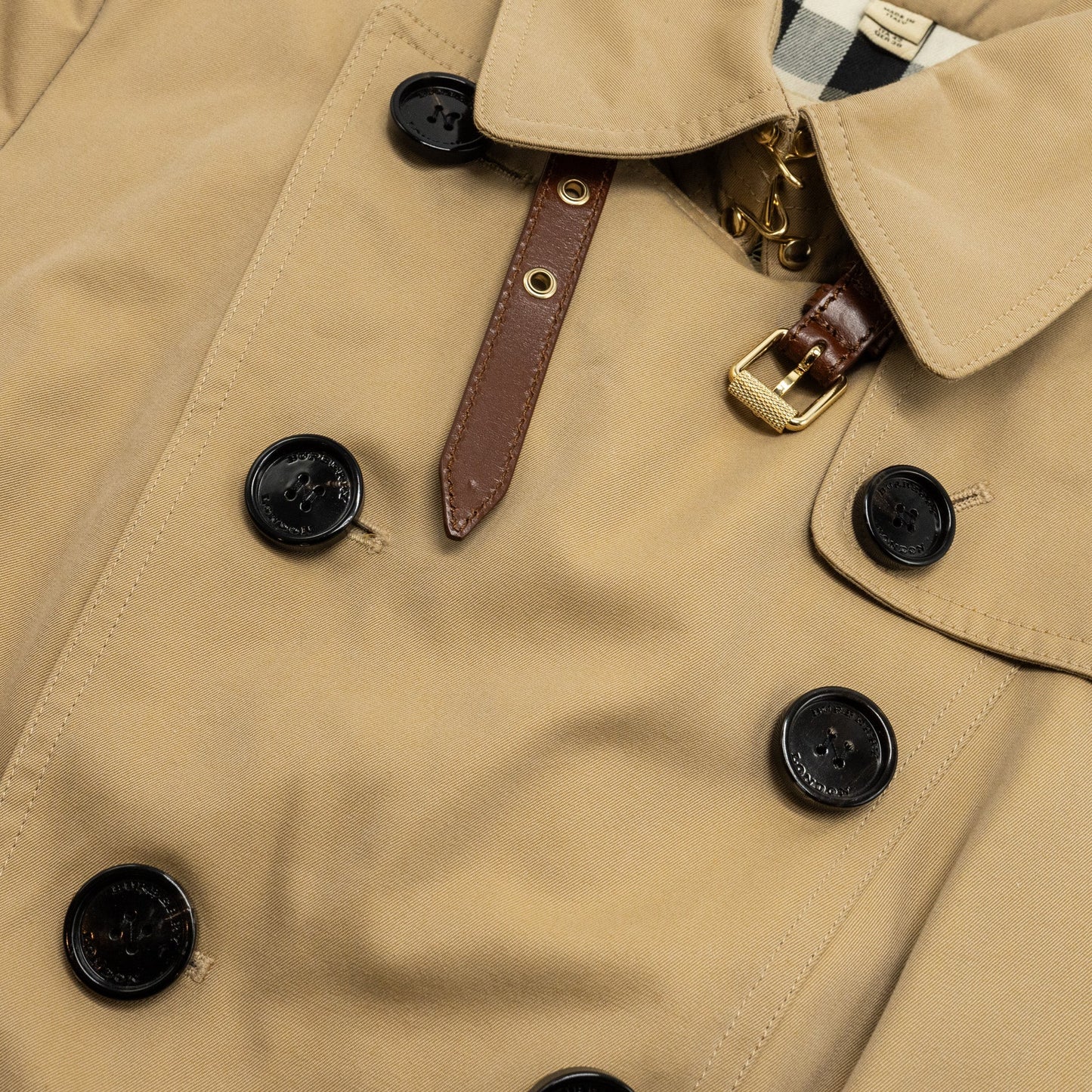 Burberry Size 10 Mid-Length Trench Coat Beige