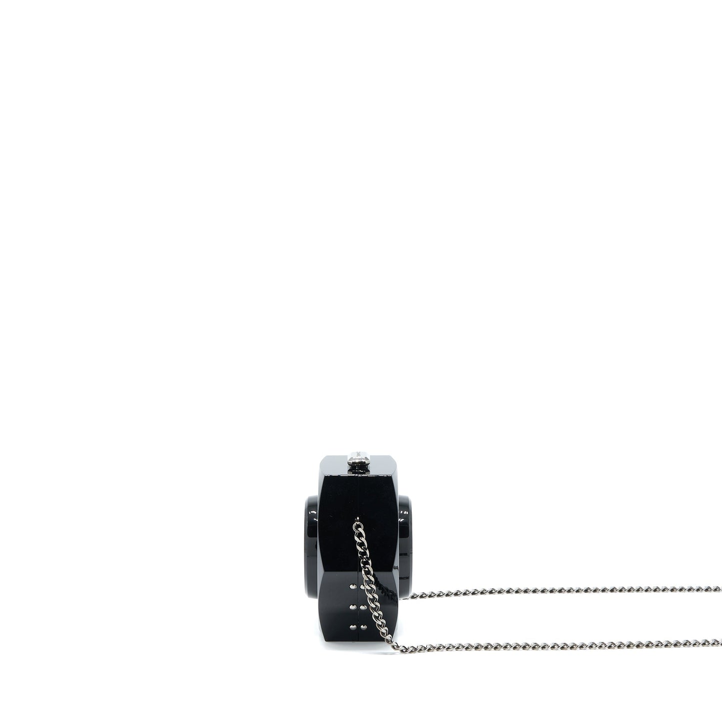 Chanel 18a CC Logo Evening Clutch Black SHW