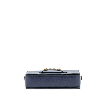 Dior J'adior Medium Flap Purse Calfskin Navy