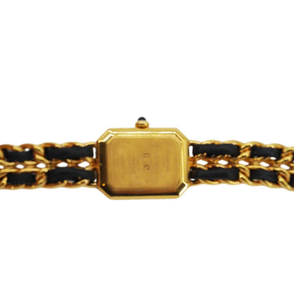 CHANEL 20mm Chain Premiere Stainless Steel Lambskin Quartz Watch Gold