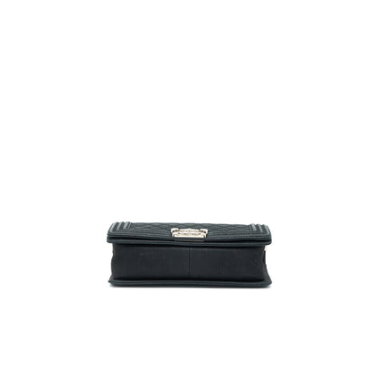 Chanel Medium Boy Bag Grained Calfskin Black SHW