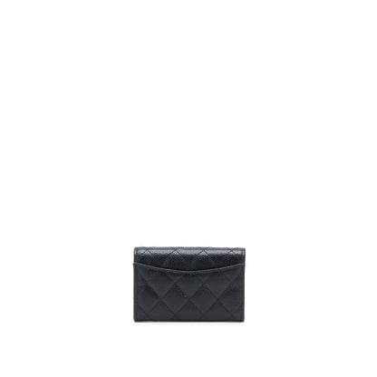 Chanel Classic Flap Card Holder Caviar Black GHW (Microchip)