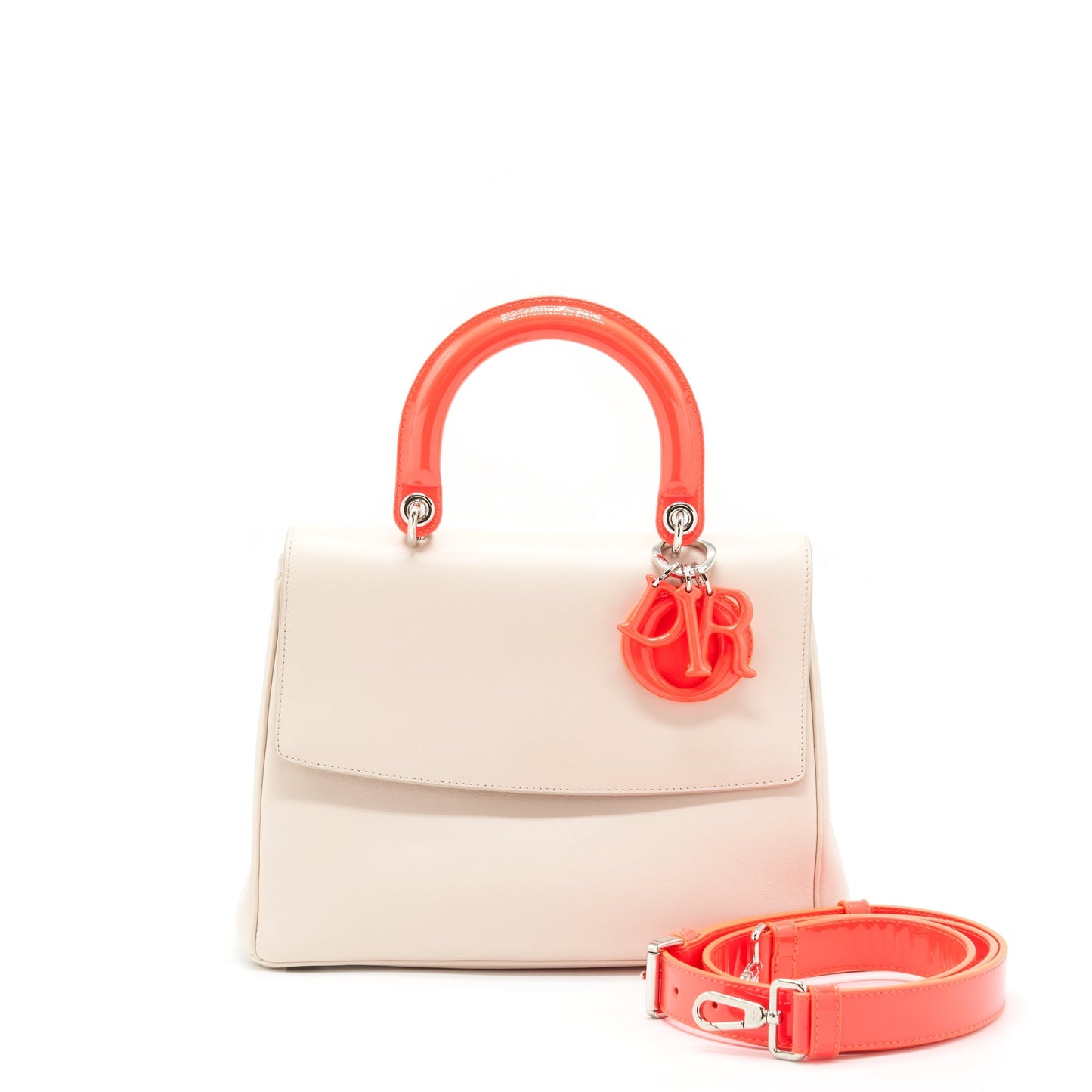 Dior Be Dior Purse Smooth Calfskin Beige / Bright Pink