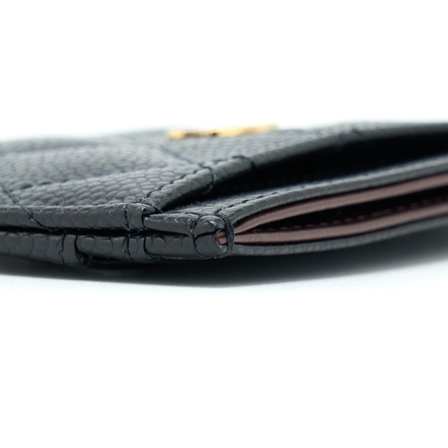 Chanel Class Quilted Card Holder Caviar Black GHW