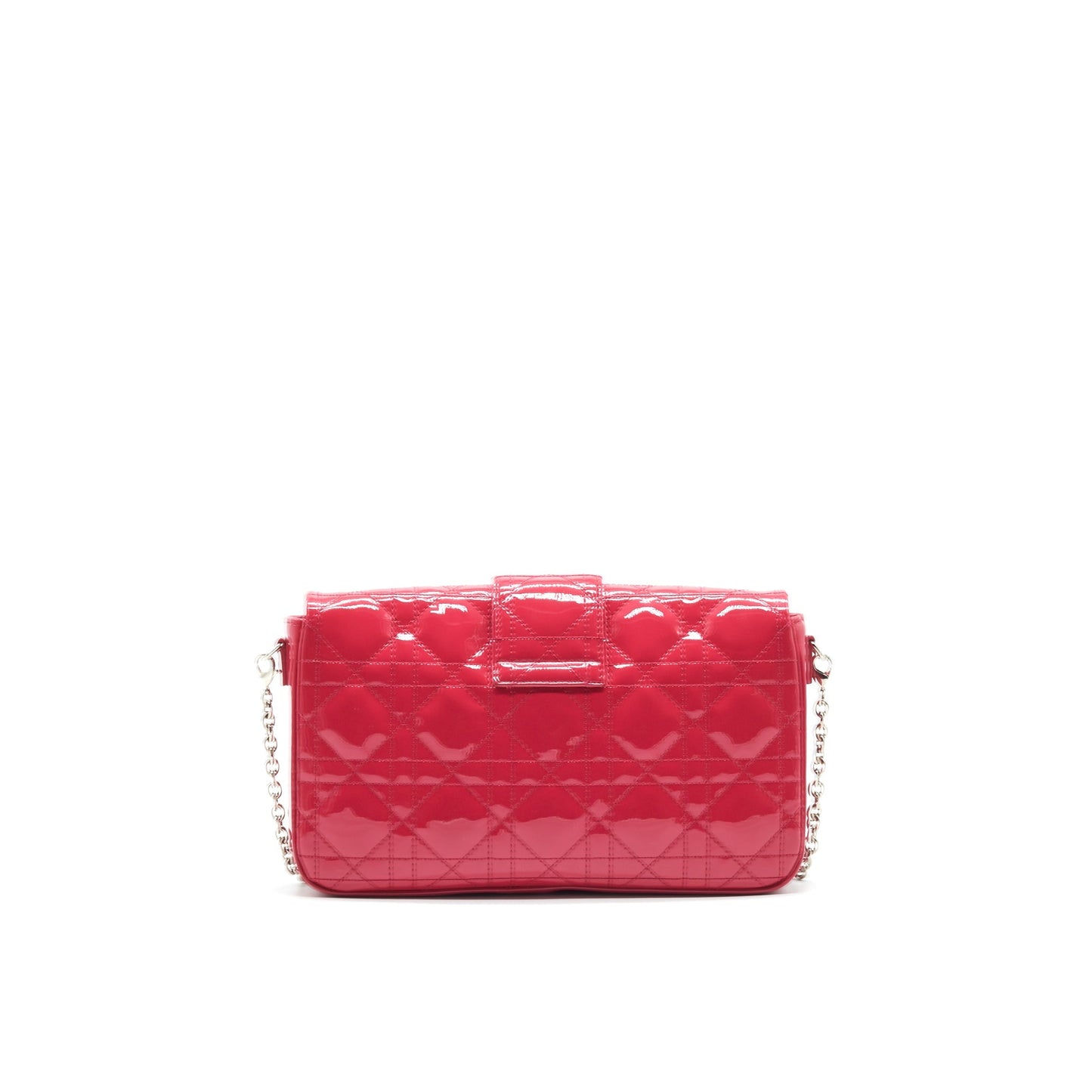 Christian Dior New Lock Pouch Purse Cannage Patent Leather
