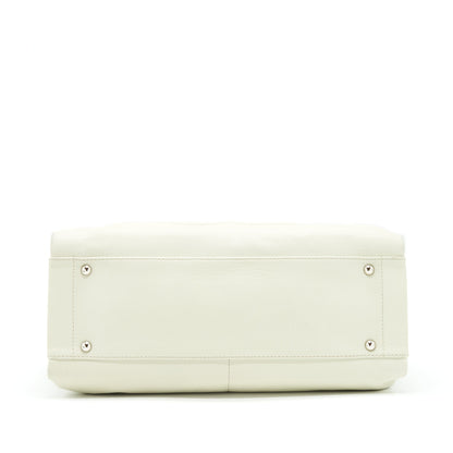 Chanel Large Shopping Tote Bag Caviar Ivory SHW