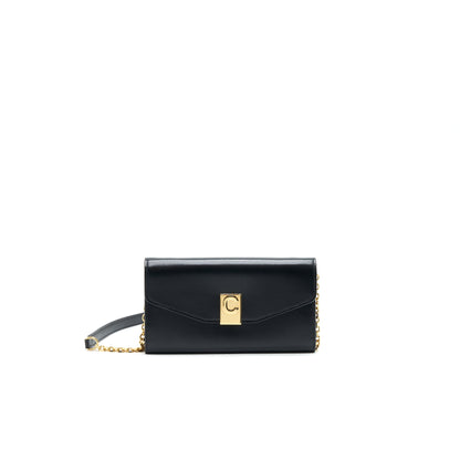 Celine Calfskin C Wallet on Chain Purse Black