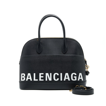 Balenciaga Large Villa Top Handle Tote Purse Black