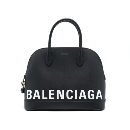 Balenciaga Large Villa Top Handle Tote Purse Black