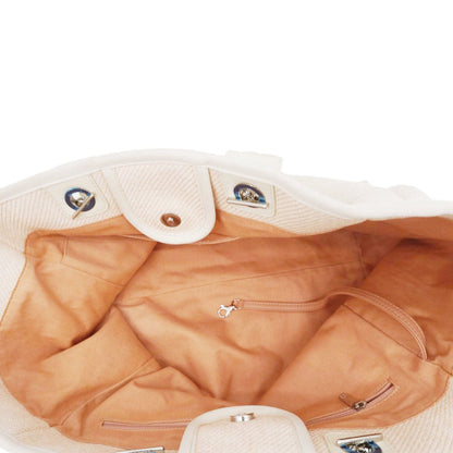 CHANEL Deauville Large Raffia Mixed Fibers Tote Bag Cream