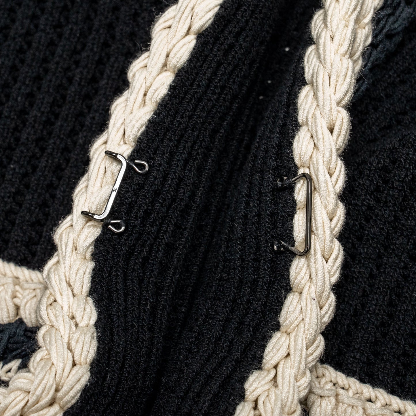 Chanel size 34 22C cardigan Cotton/Polyamide black / ecru