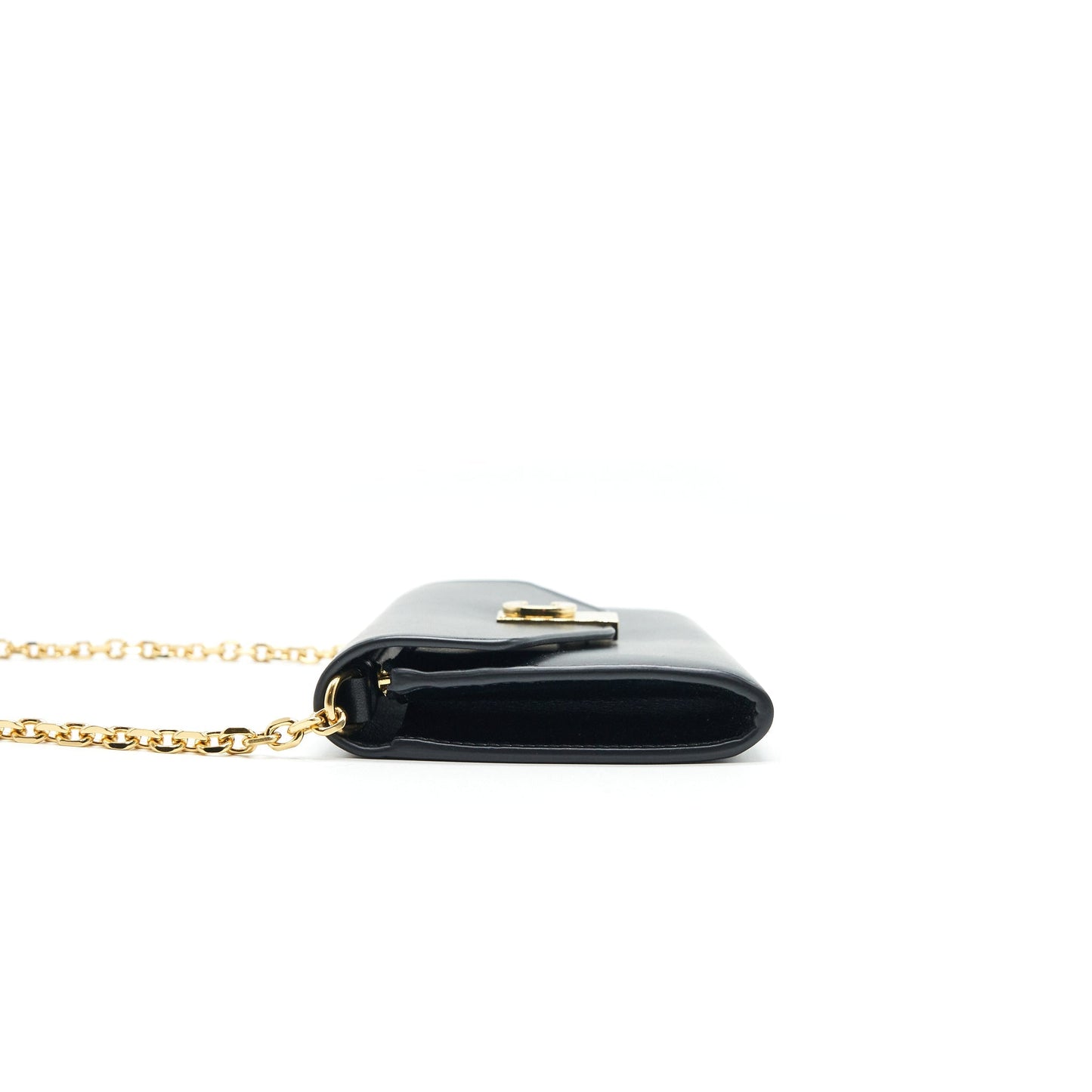 Celine Calfskin C Wallet on Chain Purse Black