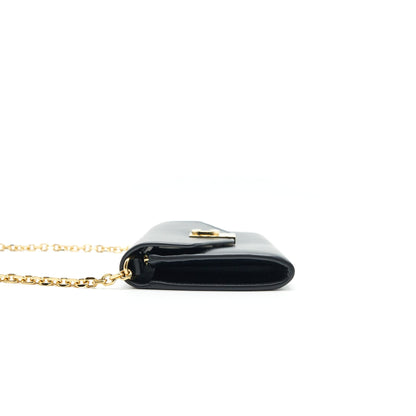 Celine Calfskin C Wallet on Chain Purse Black