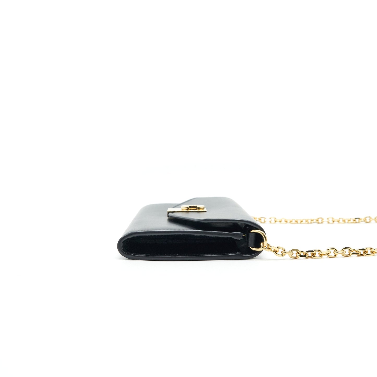 Celine Calfskin C Wallet on Chain Purse Black