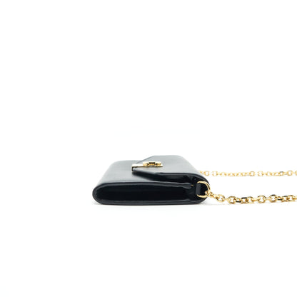 Celine Calfskin C Wallet on Chain Purse Black