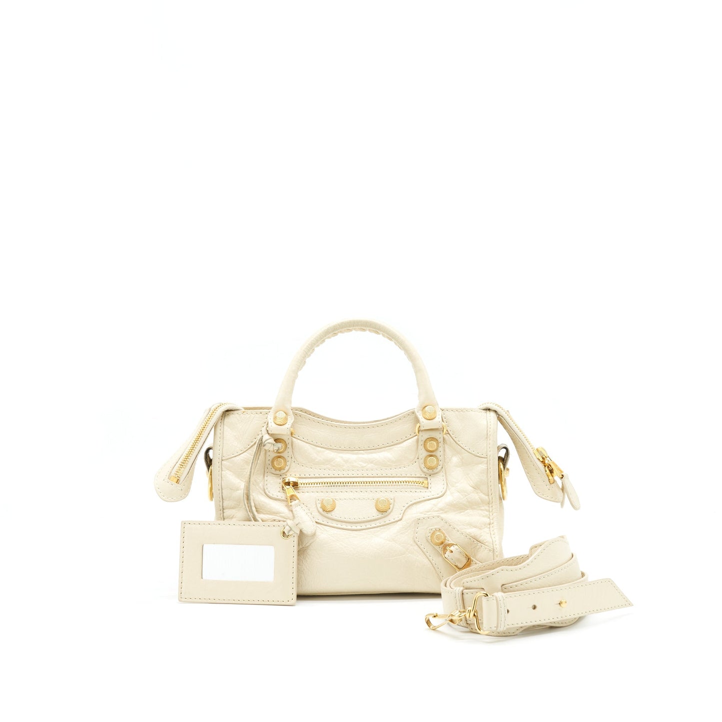 Balenciaga mini city crossbody Purse Light beige