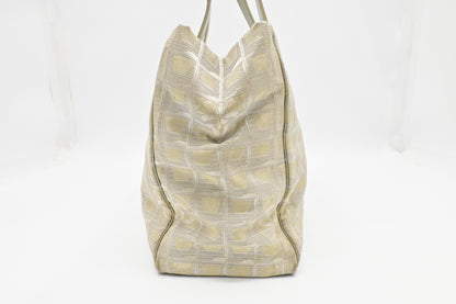 Chanel New Travel Line Tote in Champagne Canvas