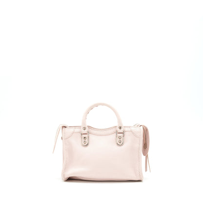 Balenciaga Nano Classic Metallic edge city Purse light pink